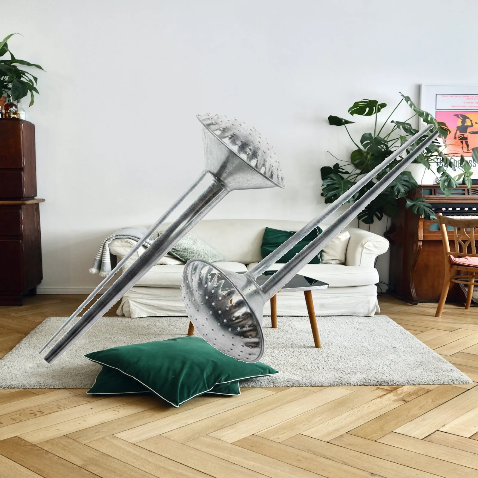 Seedling Watering Head Extended Reach Long Handle Sprinkler Nozzle for Gardeners