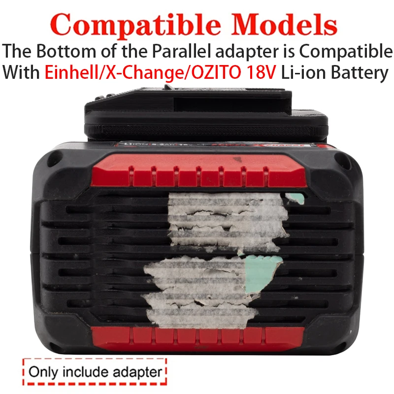 Parallel Battery Adapter For Einhell/X-Change/OZITO 18V Li-ion Batteries And Tool Series Parallel Adapter Power Tool Accessory