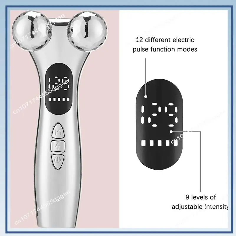 Elektryczny przyrząd do pielęgnacji twarzy A67I z wyświetlaczem LED, masażer rolkowy do liftingu twarzy, urządzenie do masażu ujędrniającego skórę.