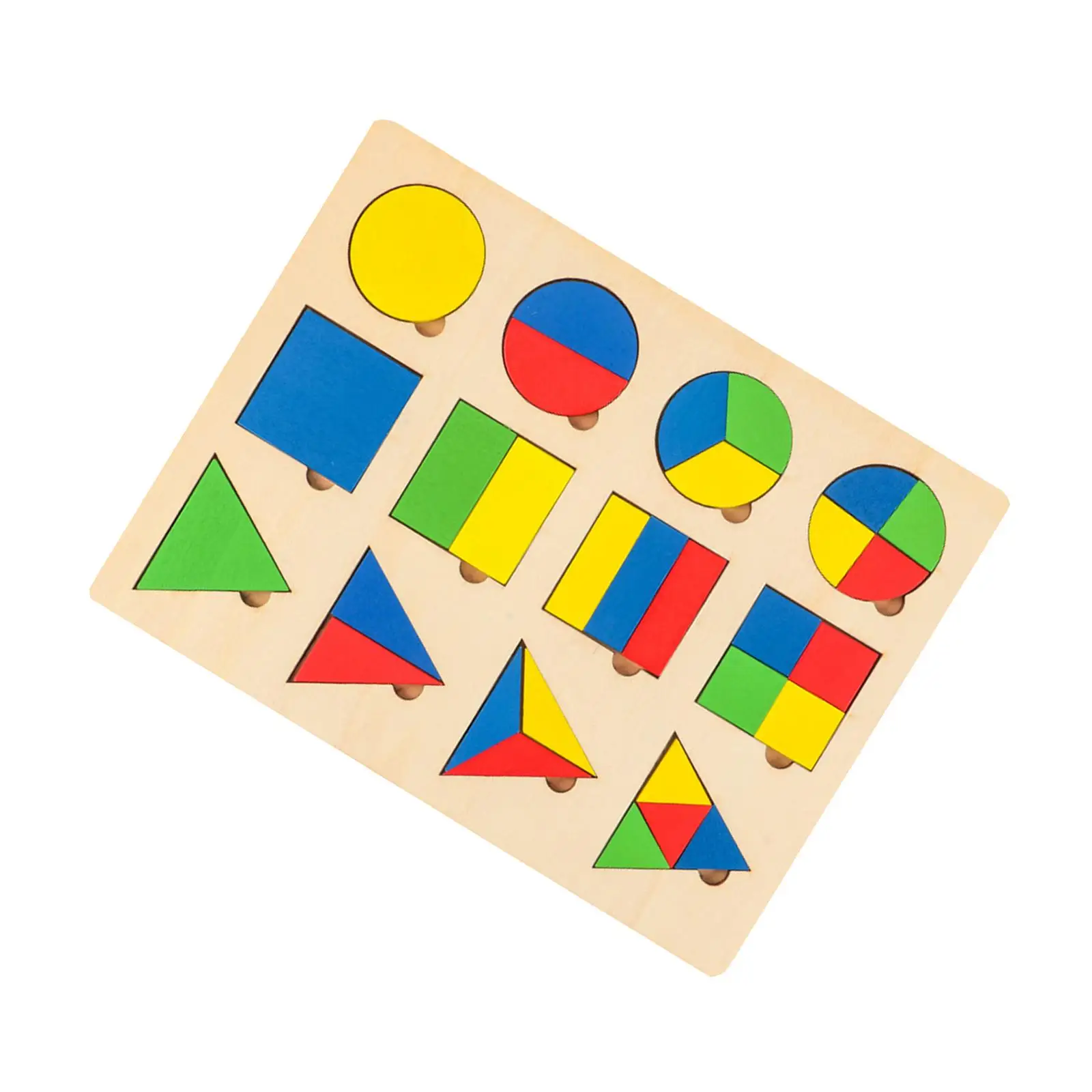 Gioco di smistamento di giocattoli Montessori Puzzle di geometria in legno da tavolo con forme geometriche