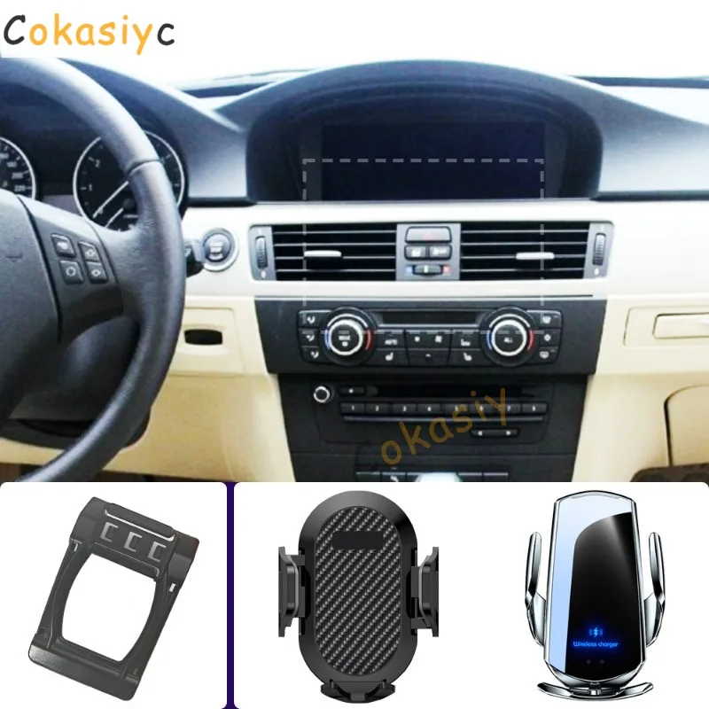 Suporte de Telefone para Carro para BMW Série 3 E90 E92 E93 2005 2006 2007-2012, Suporte para Celular com Carregamento Sem Fio e Base Fixa Especial