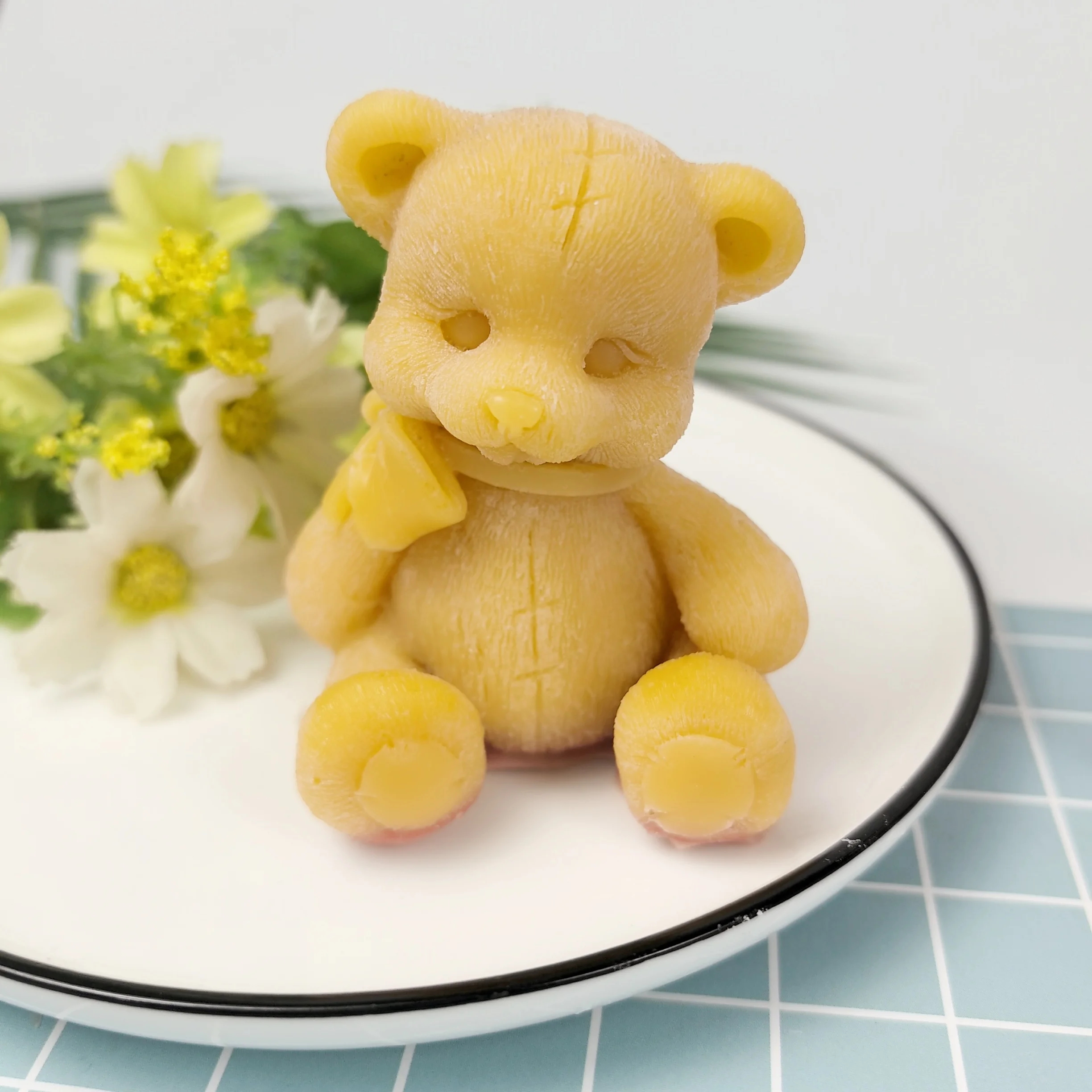 

Bow Tie Bears Candle Mold Animals Moulds Teddy Bear Soap Molds Silicone 3D Wedding Birthday Clay Resin Mould DW1013