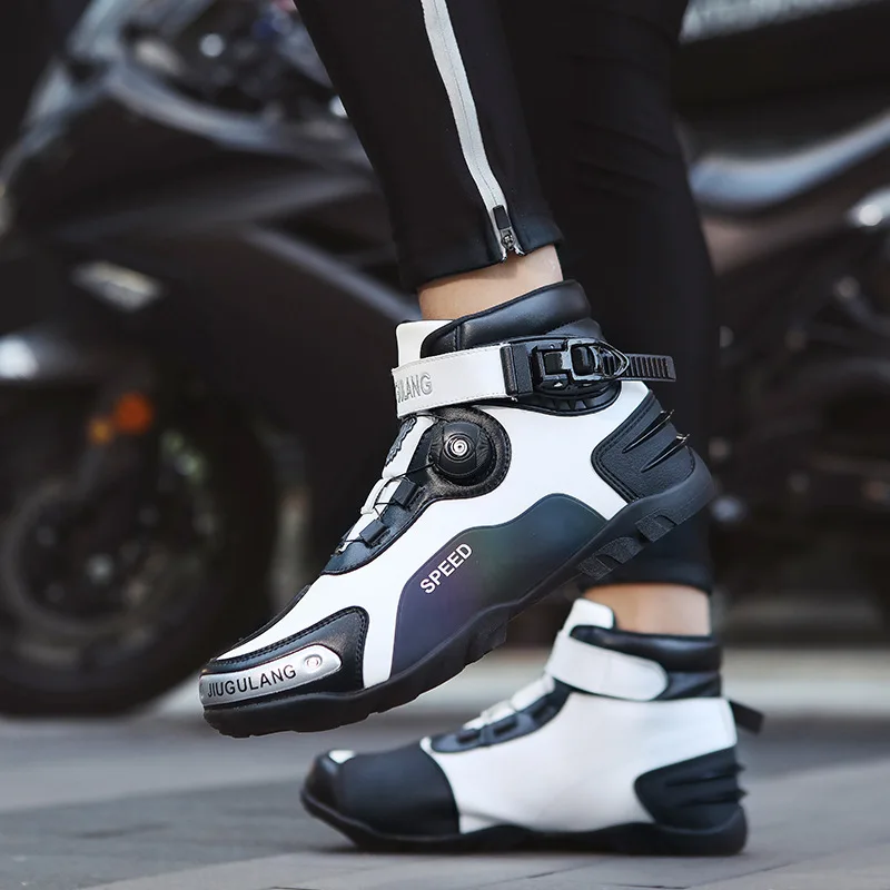 

2025 Unisex Durable Motorcycle Shoes, Off-Road Racing Cycling Boots, Four Seasons Biking Motorcycling Travel Gear