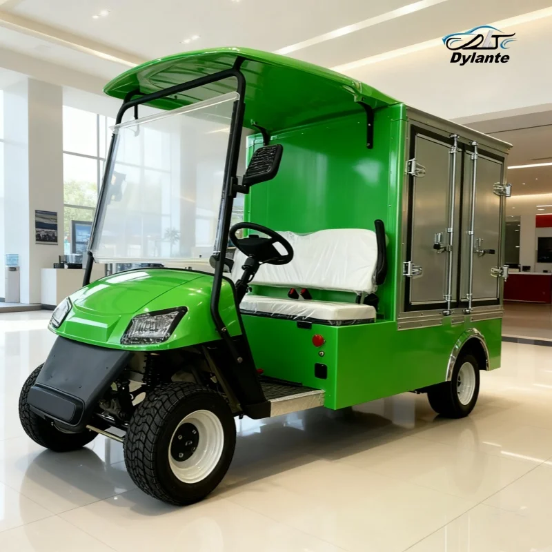 Hot Sale Cheap 4KW/5KW 60/72V Farm 2 Seat Sport Electric Golf Cart Electric Folding Cargo Cart With Rear Cargo Box Custom Color