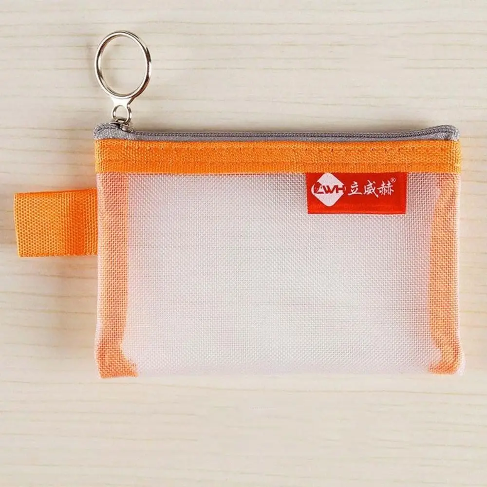تغيير حقيبة التخزين حقيبة شبكية شفافة أحمر الشفاه حقيبة مستحضرات التجميل أكياس العملات المعدنية محفظة نسائية للعملات المعدنية بلون كابل بيانات حقيبة التخزين
