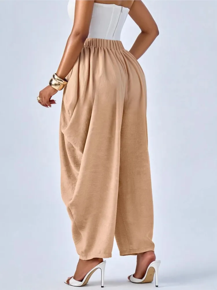 2026 Hot-selling Women's Trousers Limited Time Offer High-waisted Wide-leg Trousers Spring Summer Casual Daily Commuting Pants