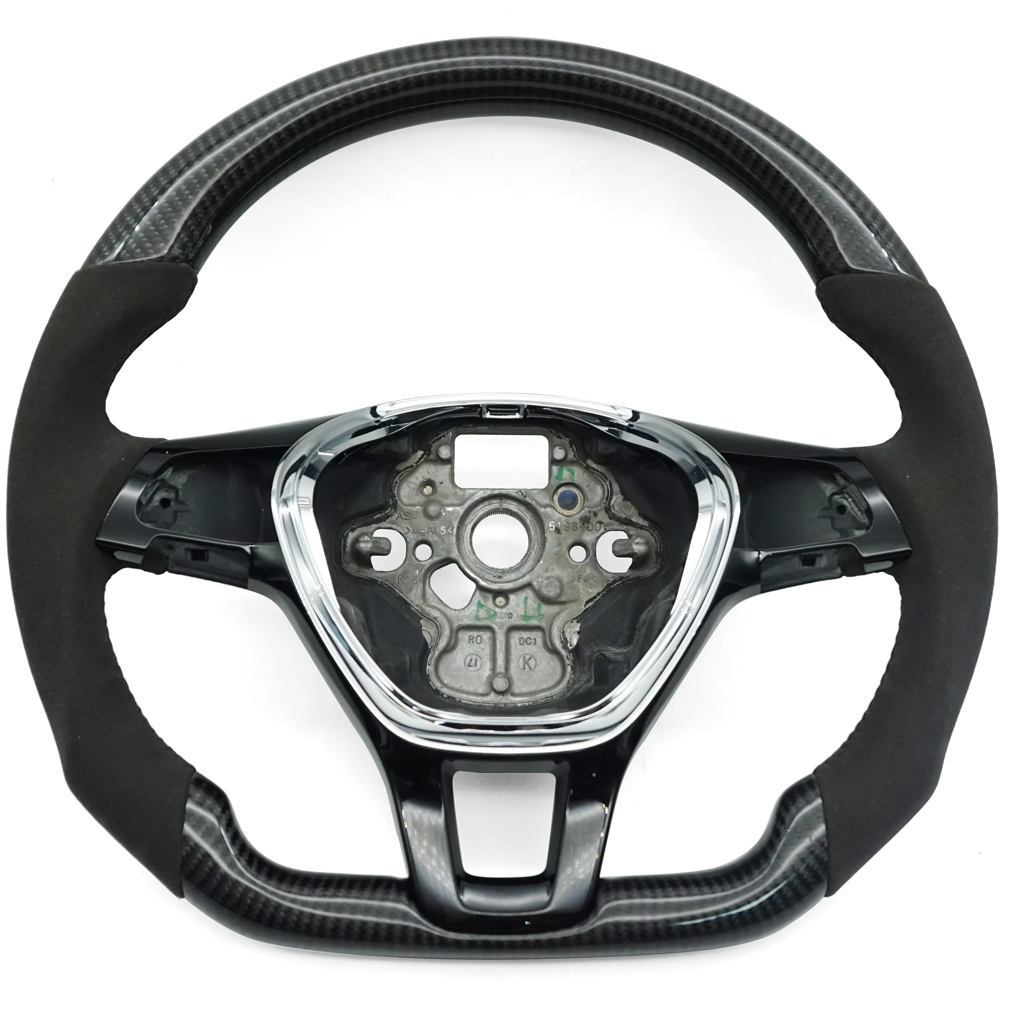 

For Golf MK 7 7.5 custom carbon fiber alcantara steeringwheel with button frame stitching color can be customized