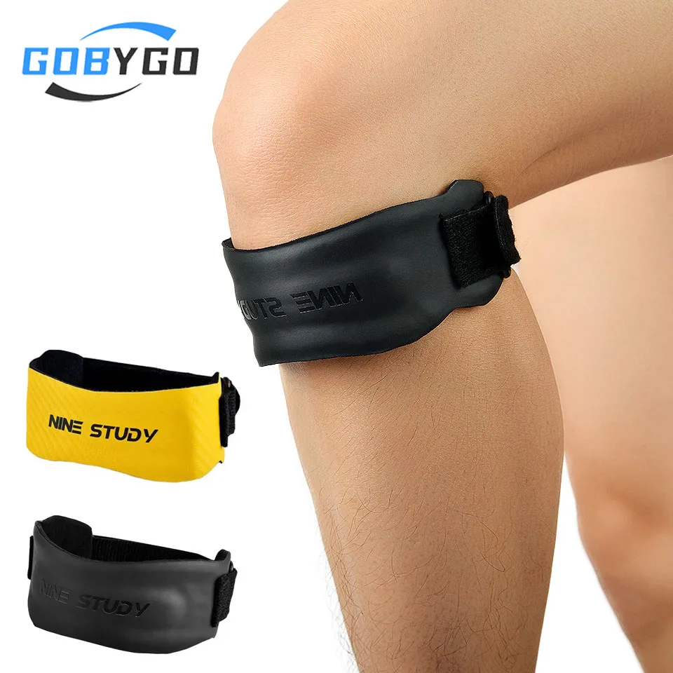 

GOBYGO Adjustable Patella Knee Strap Knee Brace Patellar Tendon Stabilizer Support Band Gym Running Jumper Soccer Basketball