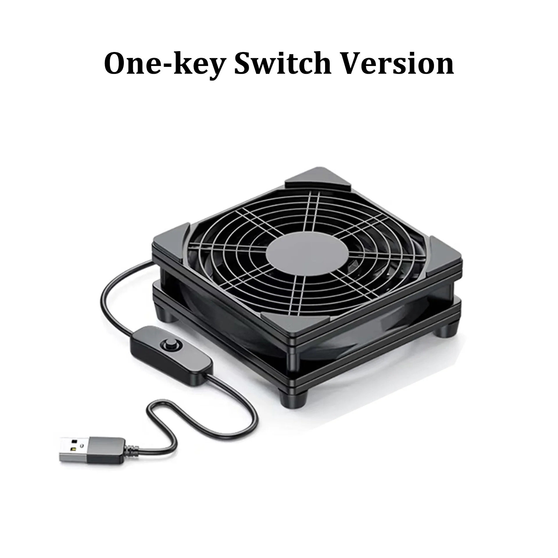 120mm 5V USB Router-Kühlventilator 3 Versionen: Standard / Ein-Tasten-Schalter / 3-stufig Einstellbarer Leiser Kühler für Router TV-Box PC