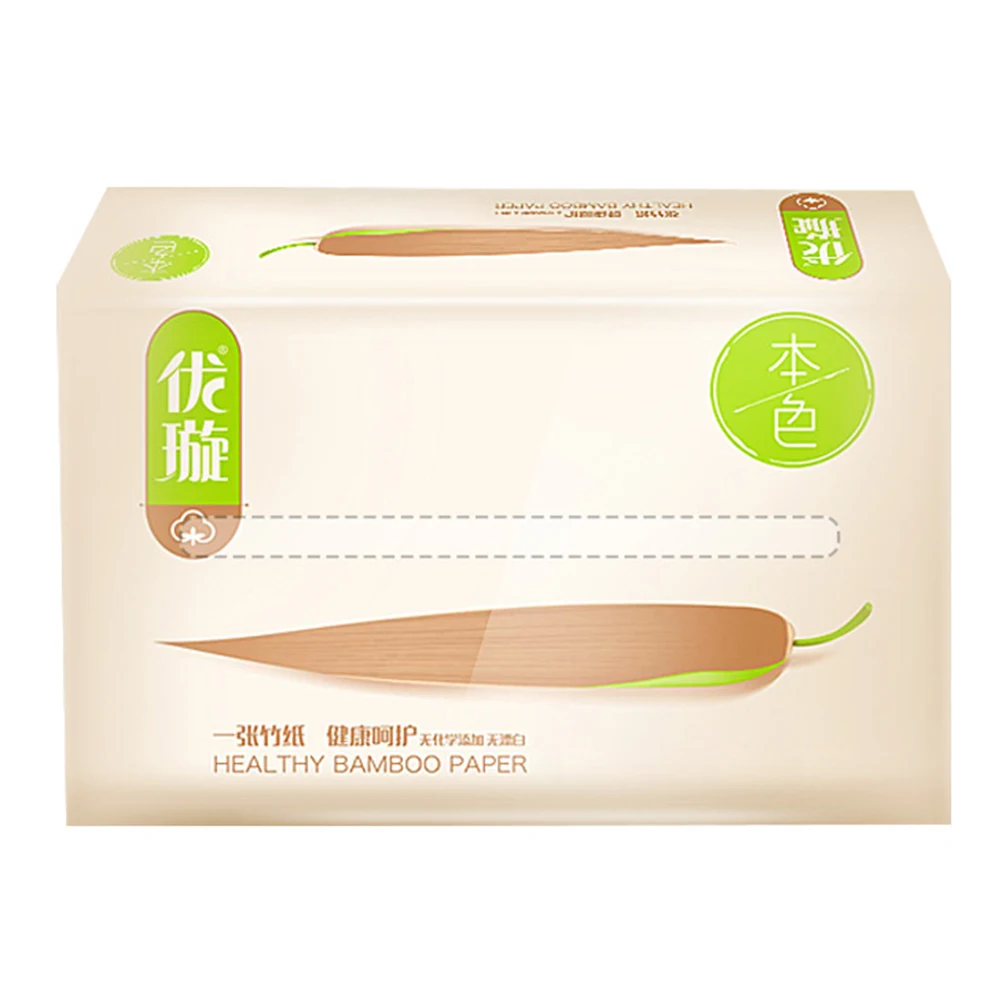 

6 Packs Bamboo Pulp Paper Household Towel Paper Napkin Extraction Type Papers For Home Restaurant Hotel