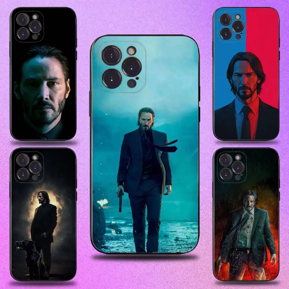 

Film J-John Wick Bab Phone Case For iPhone 16,15,14,13,12,11 Plus,Pro Max,XS,X,XR,SE,Mini,8,7,Soft Silicone Black Cover