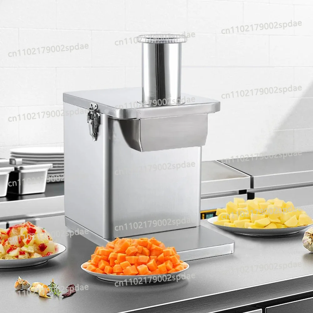 Commercial Automatic Slicer Electric Fruit and Vegetable Cube Cutting  Dice Machine Radish Potato Food Processor