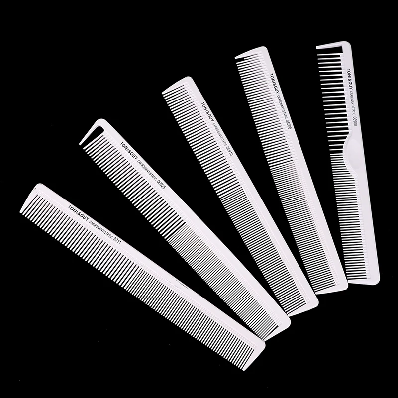 1PC Professional Hair Comb White Carbon Fiber Hairdressig Anti Static Comb Barber Haircut Coloring Styling Tool