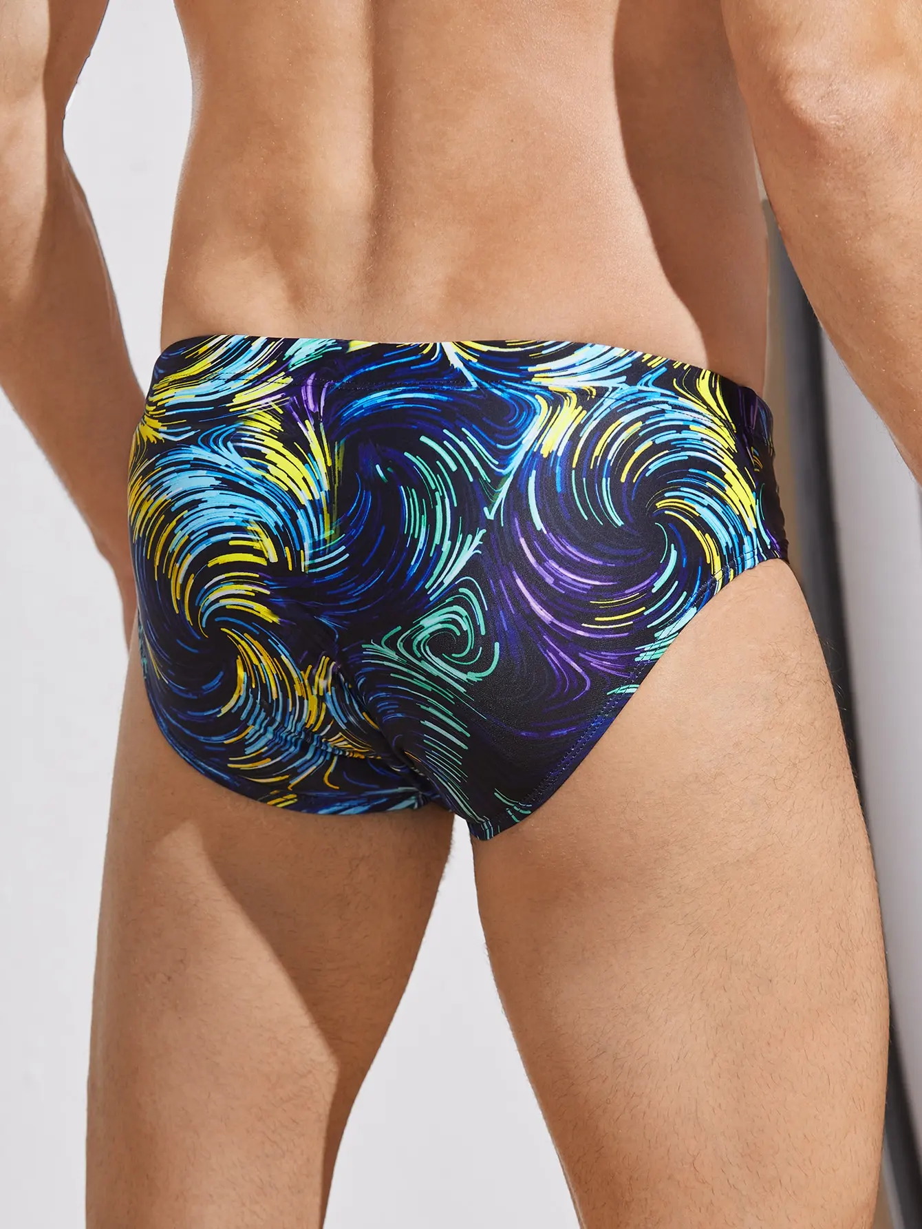 Men's Adult Triangle Racing Professional Competition Questions: Reduce Resistance in Competition Tight Swimsuit
