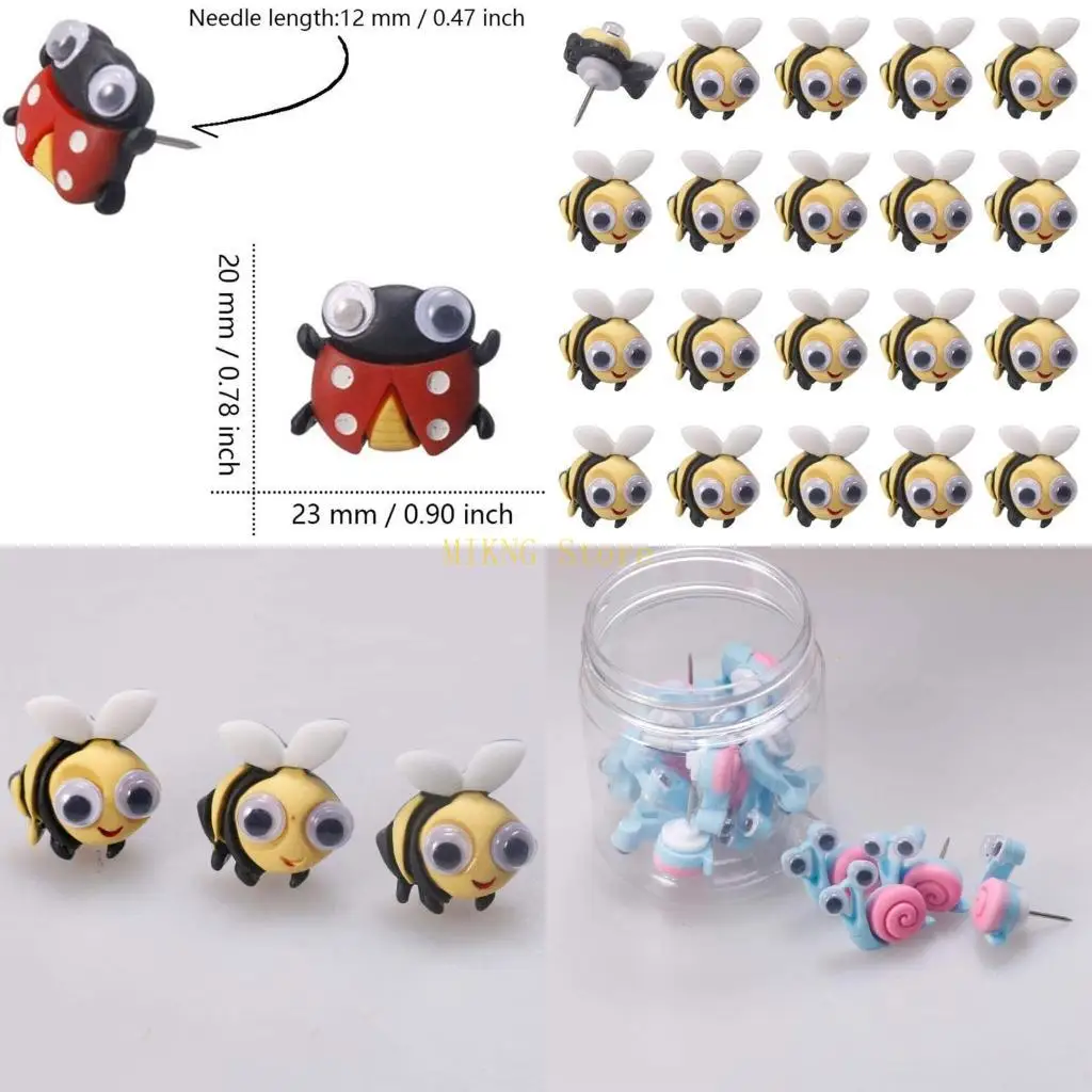 pushpins ตกแต่งน่ารักสำหรับสัตว์การ์ตูนสร้างสรรค์พลาสติก Thumbtacks Tacks สำหรับ Bulletin Board Photo Wall Home ที่ดีที่สุดขาย