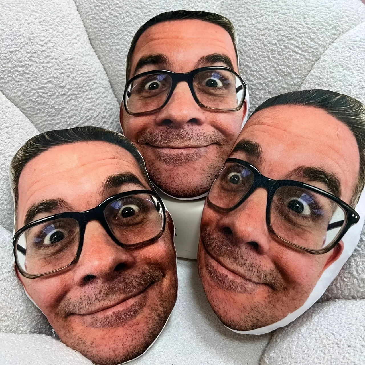 Personalized Custom Face Pillow Single Sided Printed Soft Velvet Human Face Shaped Decor Cushion Gift Multiple Sizes