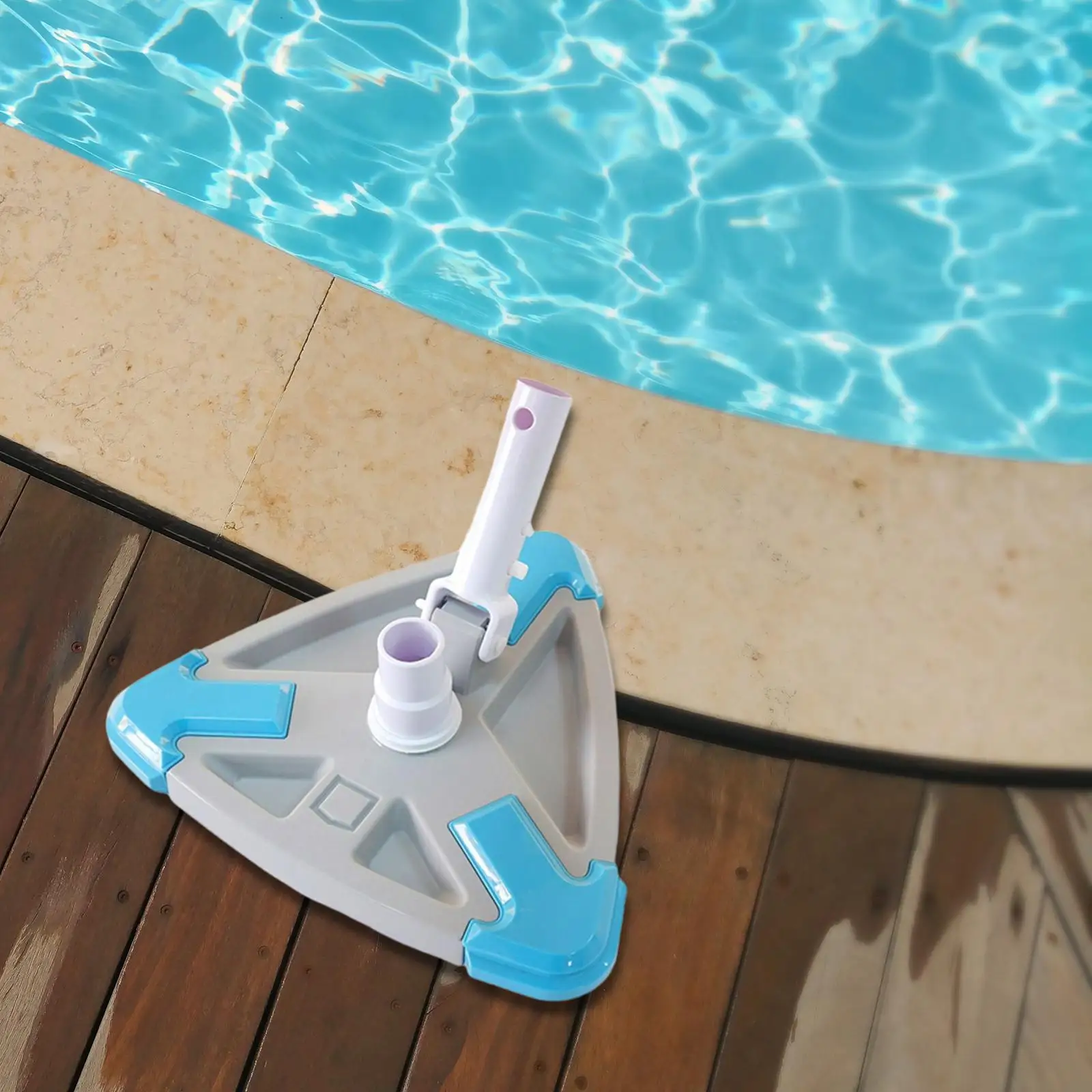 

Pool Vacuum Cleaning Head Triangular Shape Suction Cleaner Head for Swimming Pool Pond Brush