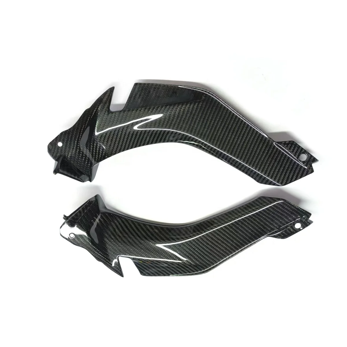 Quality Carbon Fiber Motorcycle Parts Glossy Carbon Air Intake Covers for Kawasaki ZX10R 11-15