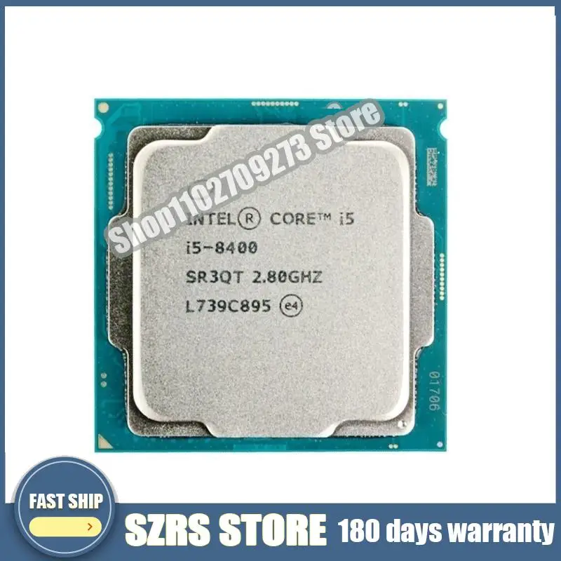 Utilisé Int@l Core i5-8400 i5 8400 2.8GHz Six-Core Six-Thread Processeur CPU 9M 65W LGA 1151 test ok