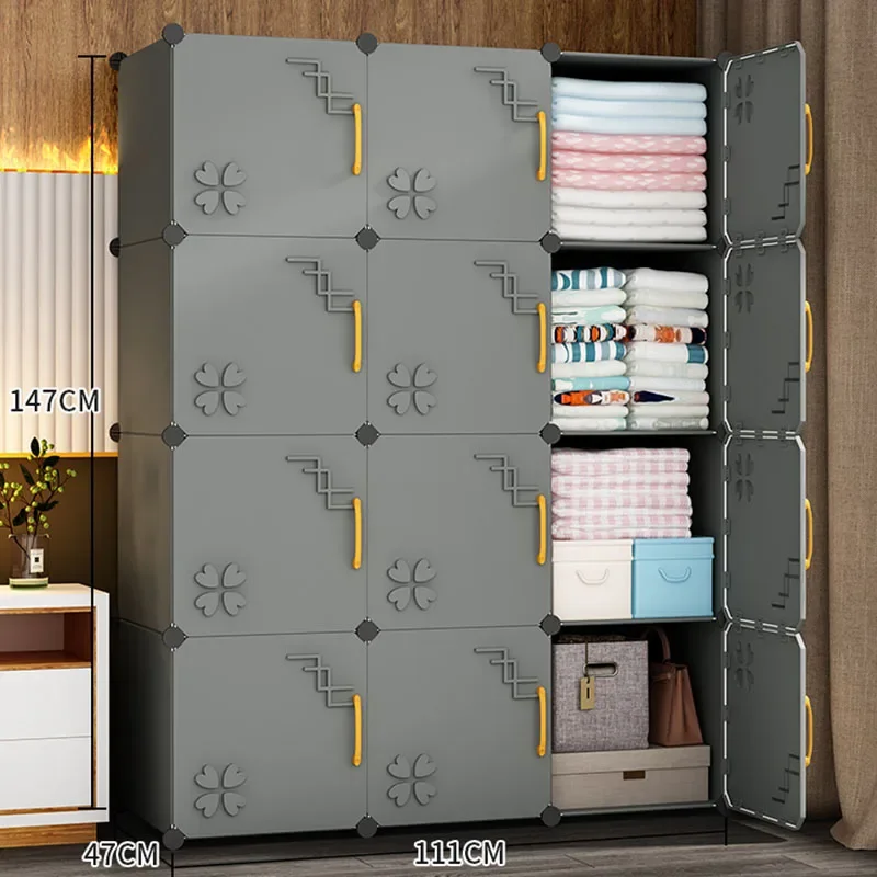 

Door Shelves Wardrobe Minimalist Nordic Display Open Makeup Placard Modern Foldable Clothes Closet Cheap Muebles Salon Furniture