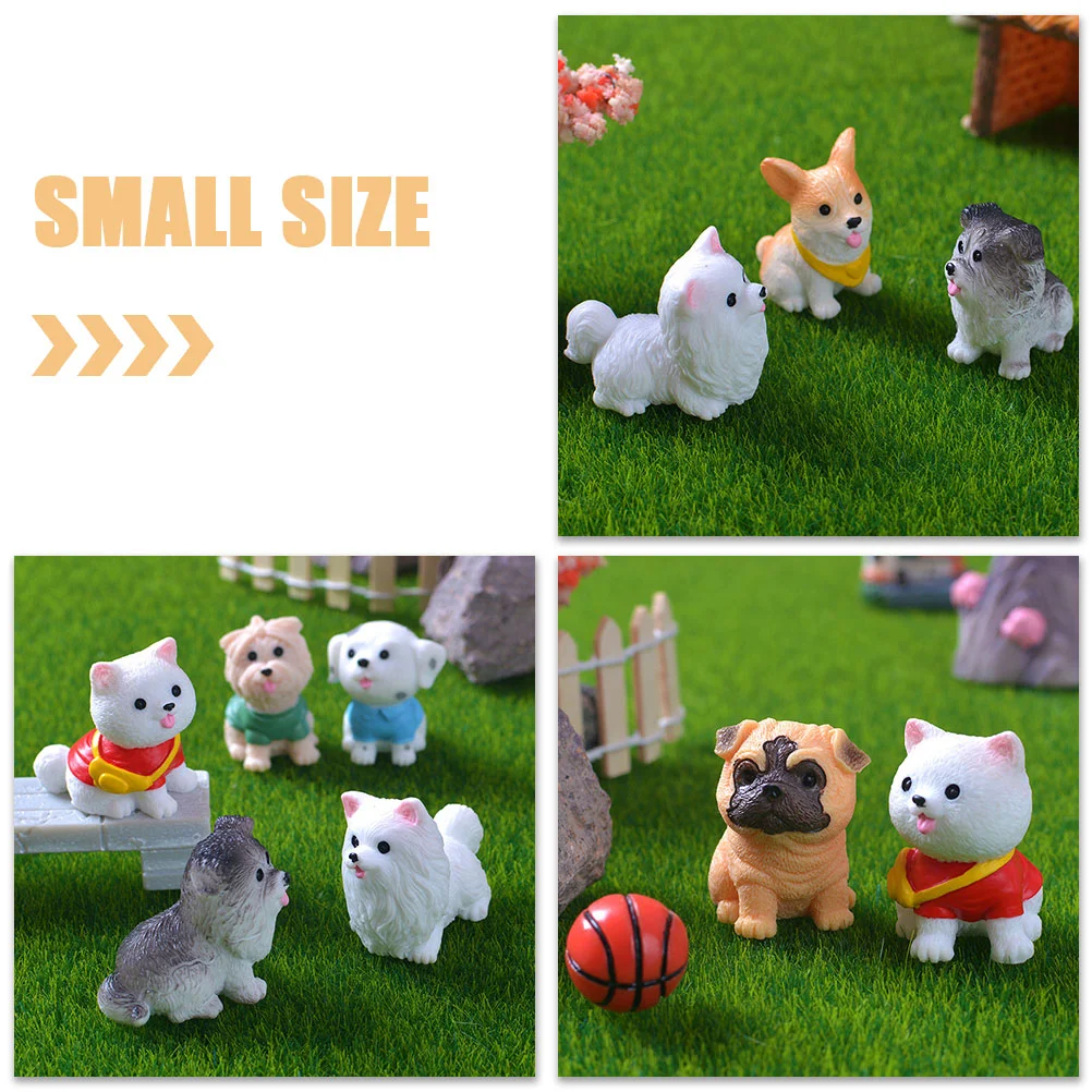 Micro Landscape ลูกสุนัขสุนัขประติมากรรม Figurines ตกแต่งบ้าน Tiny รูปปั้นขนาดเล็ก