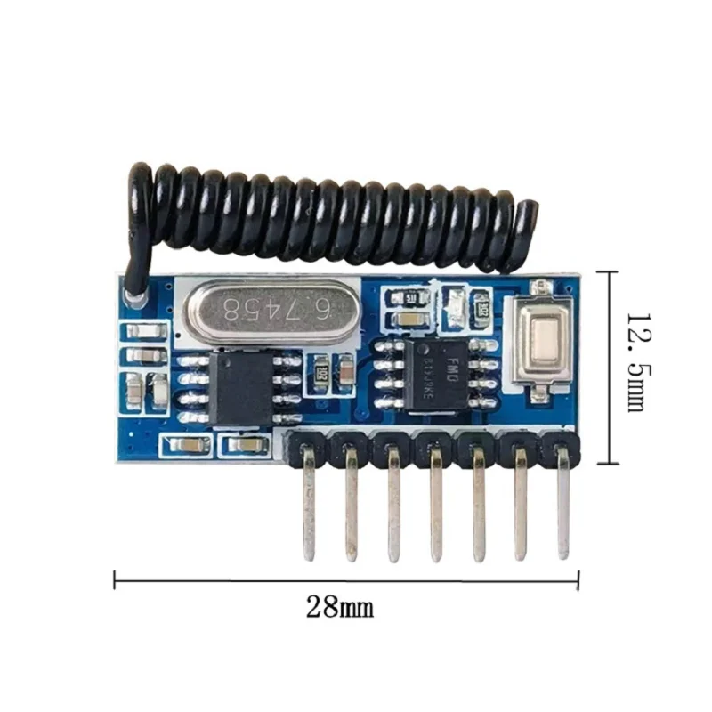 RX480-E 433MHz Wireless Remote Control Receiver Module with Decoder, Superheterodyne 4-Channel RF Receiver, 3.3-5V DC