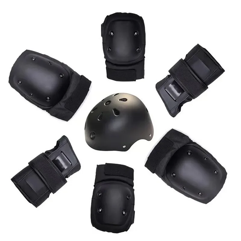 Sports Skateboard Elbow Pads Knee Pads Wrist Guards Kids Youth Adult 6 In 1 Protective Gear Set Cycling Biking Bicycle Scooter