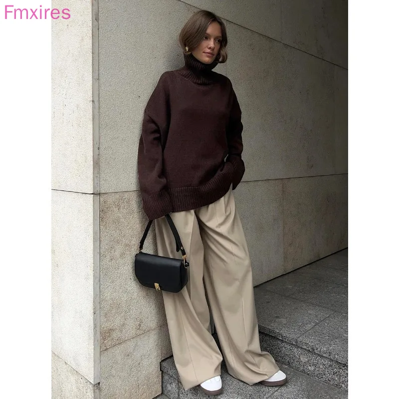 أوائل الشتاء وصول جديد: سترة نسائية ذات ياقة مدورة باللون الأصفر الخردلي - متماسكة كبيرة الحجم مستوحاة من Y2K للأسلوب القديم الأنيق #2