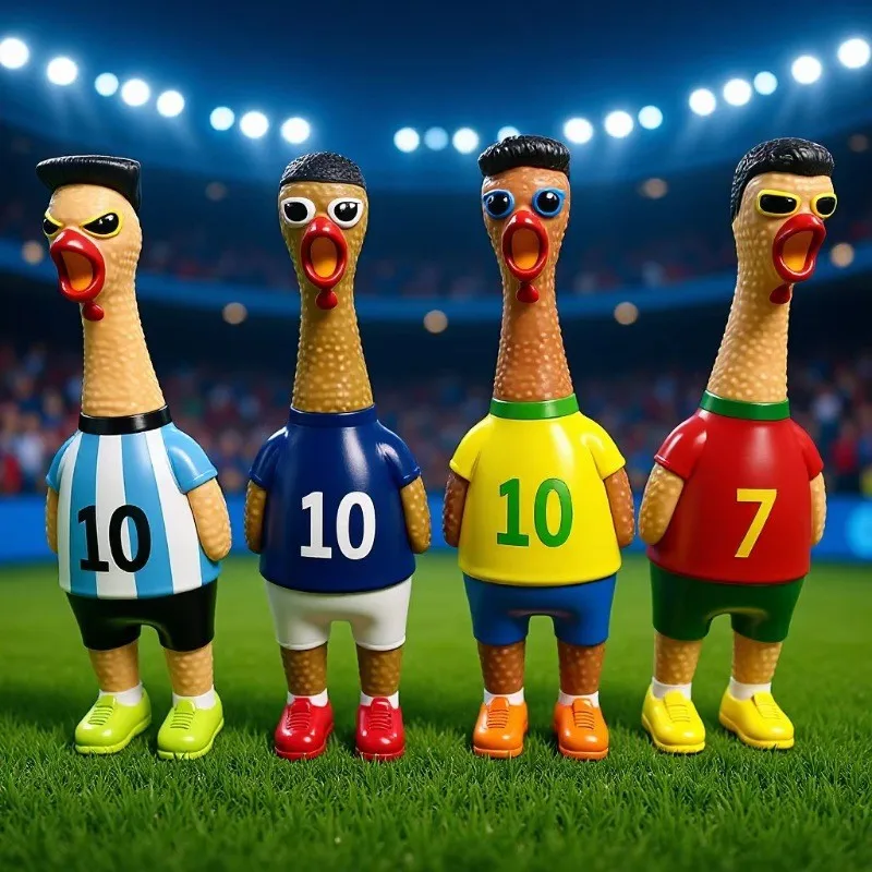 2 Juguetes Divertidos con Sonido de Pollo Gritando Estilo Jugador Estrella, Alivio del Aburrimiento, Alivio del Estrés, Juguete Blandito, Novedad para Fans, Juguete para Mascotas