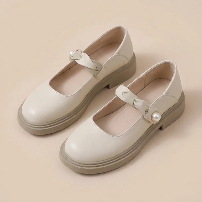 2026 Women's Retro Mary Janes Platform Round Toe Comfort Office School Flats Non-Slip Casual Walking Shoes