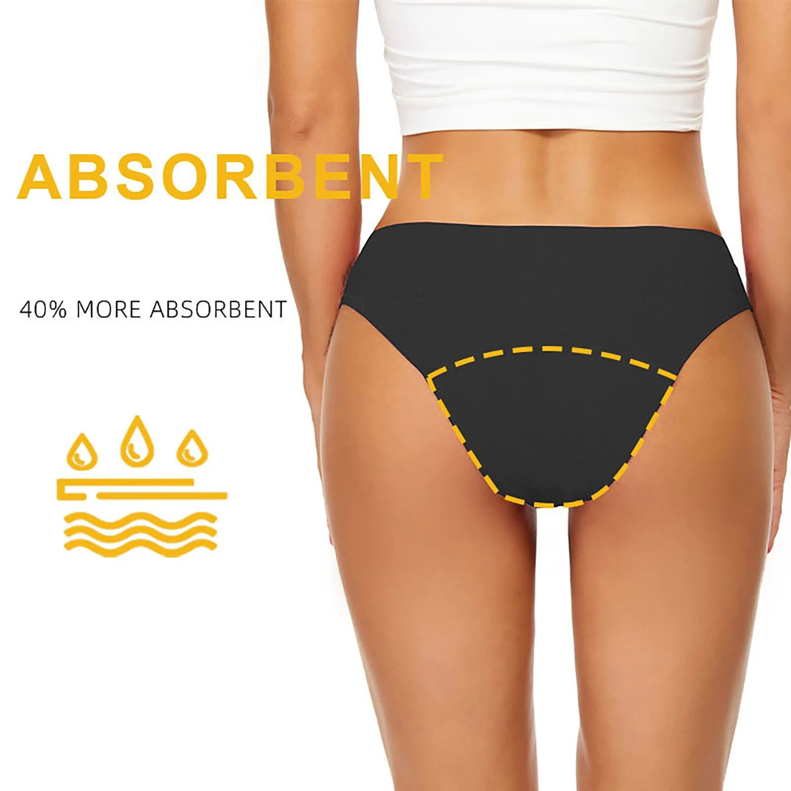Swimwear Menstrual Leakproof Bikini Bottom Absorbent Pants High Waist Swimming Trunks For Teenagers Women image 3