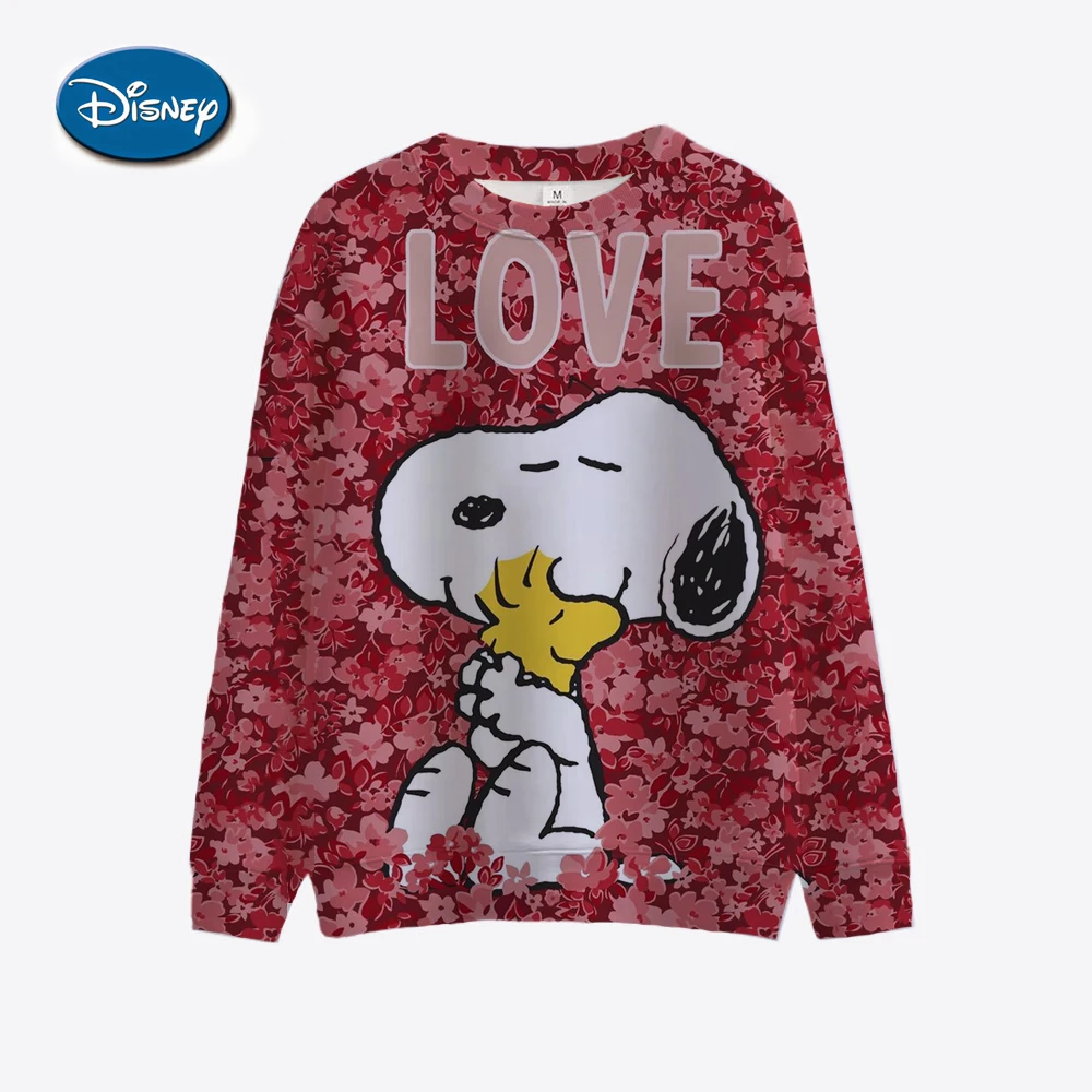 Snoopy cartoon print Women Sweatshirt Harajuku Casual Basic Hoody Fashion Loose Hoodie Soft Vintage Female Tops