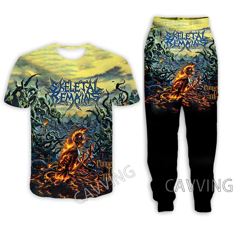 Skeletal Remains  Band  3D Print Casual T-shirt + Pants Jogging Pants Trousers Suit Clothes Women/ Men's  Sets Suit Clothes