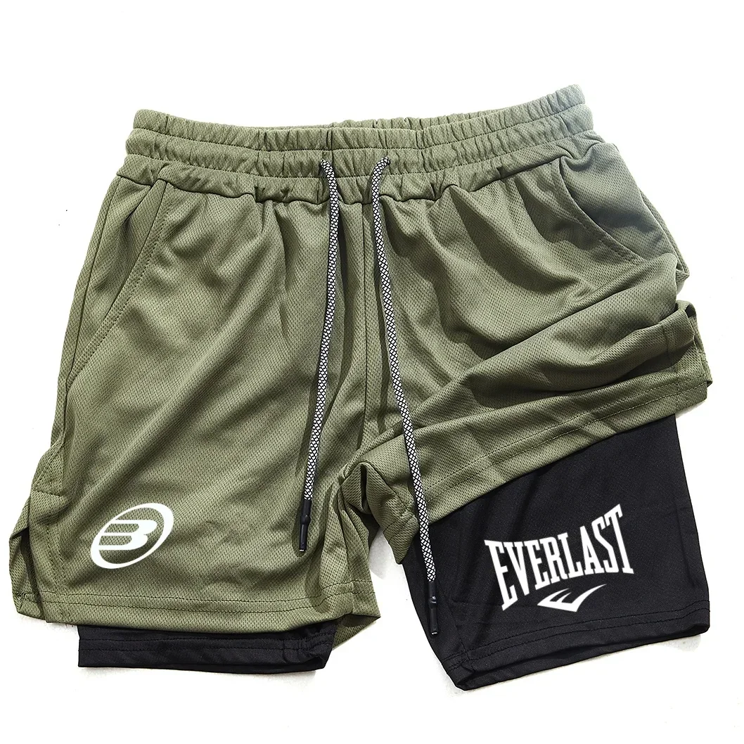 شورت رجالي صيفي أنيق من EVERLAST، مريح وسريع الجفاف، مناسب لصالة الألعاب الرياضية والركض والتدريب والمناسبات الرياضية الأخرى
