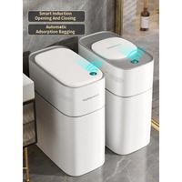 Joybos Smart Sensor Trash Can Intelligent Induction Bathroom Home Electronic Trash Can Automatic Bagging Induction Trash Can 14L