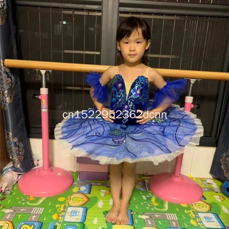 Robe de danse de Ballet professionnelle pour filles, jupe Tutu du petit cygne, Costume de spectacle violet pour enfants pour le nouvel an