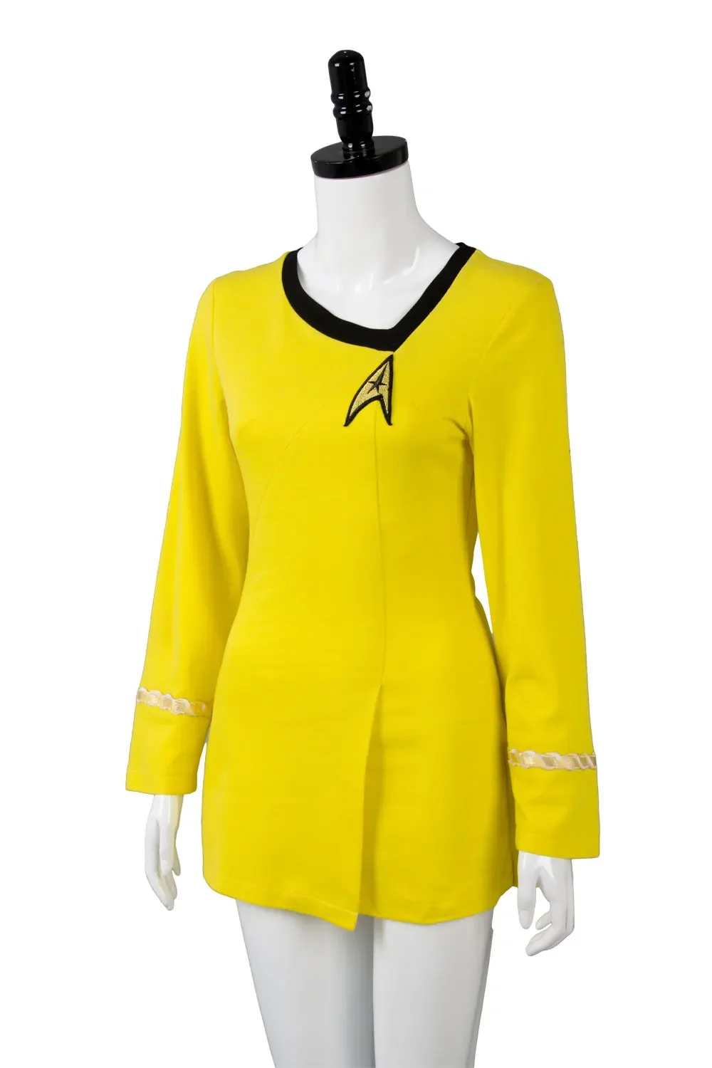 Star Cosplay Trek Duty Uniform TOS Red Yellow Blue Dress Cosplay Costumes Party Halloween For Women Badge Hot Sale