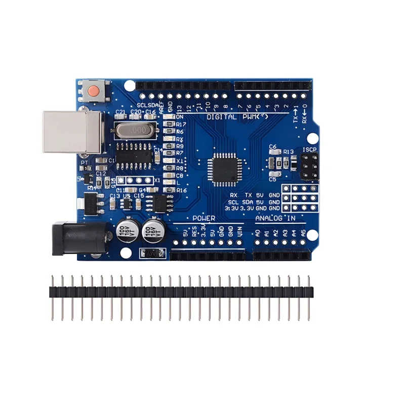 1-10 buah UNO R3 resmi (CH340G) MEGA328P Chip untuk Arduino UNO R3 + USB/TYPE-C kabel ATMEGA328P-AU papan pengembangan 16Mhz