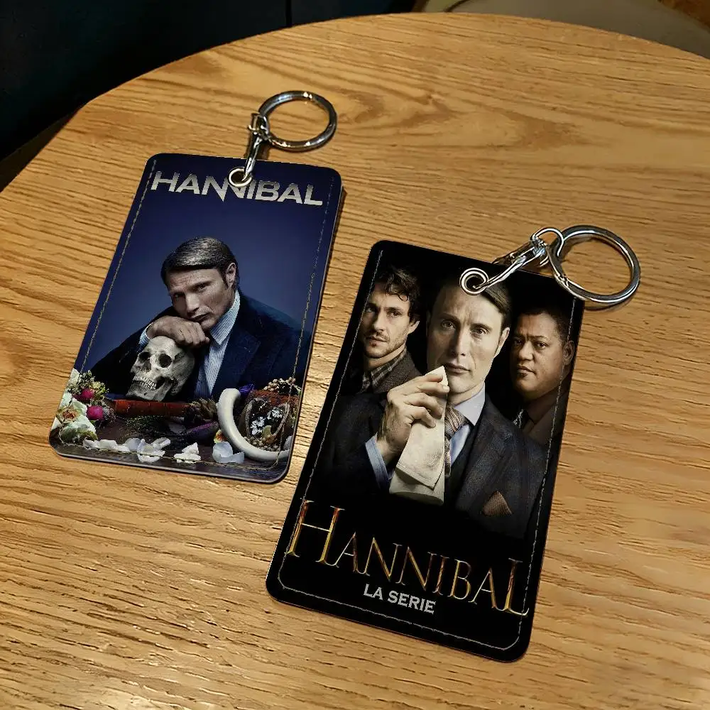 TV Show Hannibal Card Holder With Keychain Executive Protection For Bank Credit Subway Bus Case
