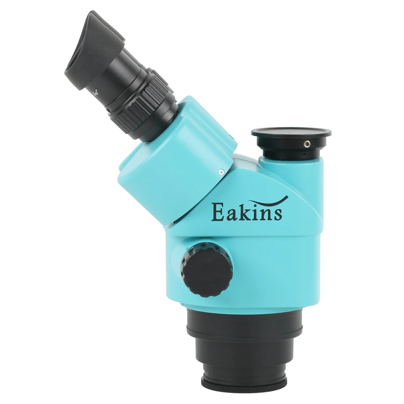 Eakins 7X-45X Zoom Parfocal Simul Focal Trinocular Stereo Microscope Head WF10X/20MM Eyepiece for Mobile Phone Repair