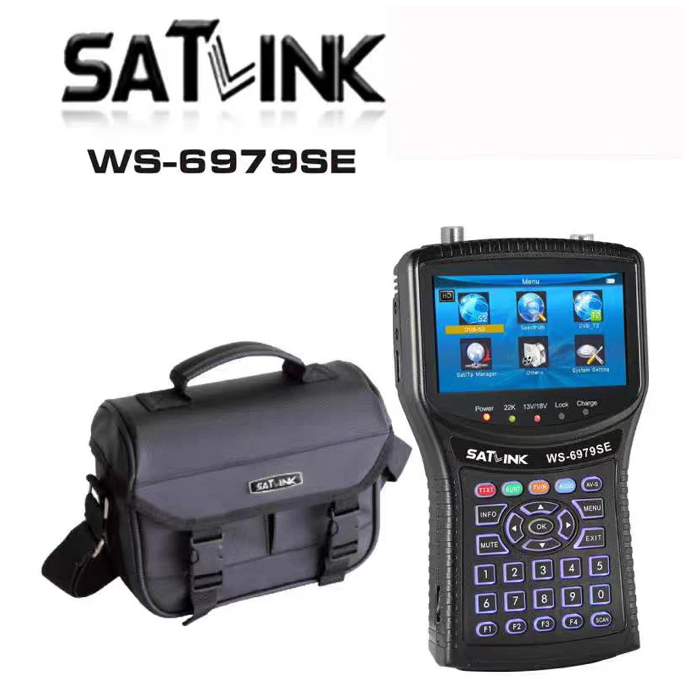 Satlink WS-6979 Combo Signal Meter DVB-S2 DVB-T2 Satellite Finder Terrestrial TV Signal Detector for Satellite Dish & Digital An