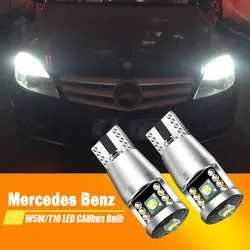 2x For Mercedes Benz W204 C300 C350 C63 2008-2012 C230 C260 C180 C200 LED Clearance Light Bulb Parking Lamp W5W T10 Canbus