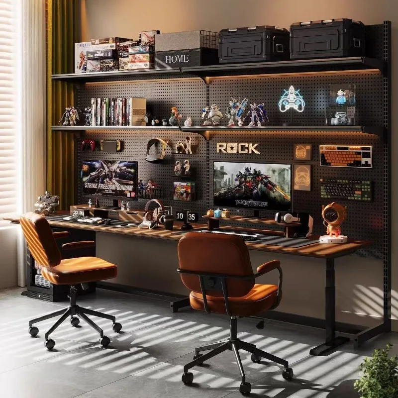 Vertical Hole Board Storage Rack,floor To Ceiling E-sports Room Decoration,storage Rack,non Perforated Computer Desktop Stand