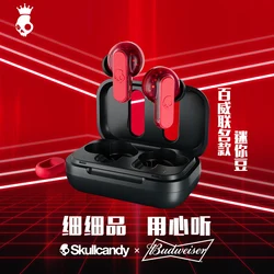 Original Skullcandy Dime x Budweiser S2DMW-P934 Wireless Earbuds IPX4 Waterproof Earphones Related Models Indy evo Budweiser