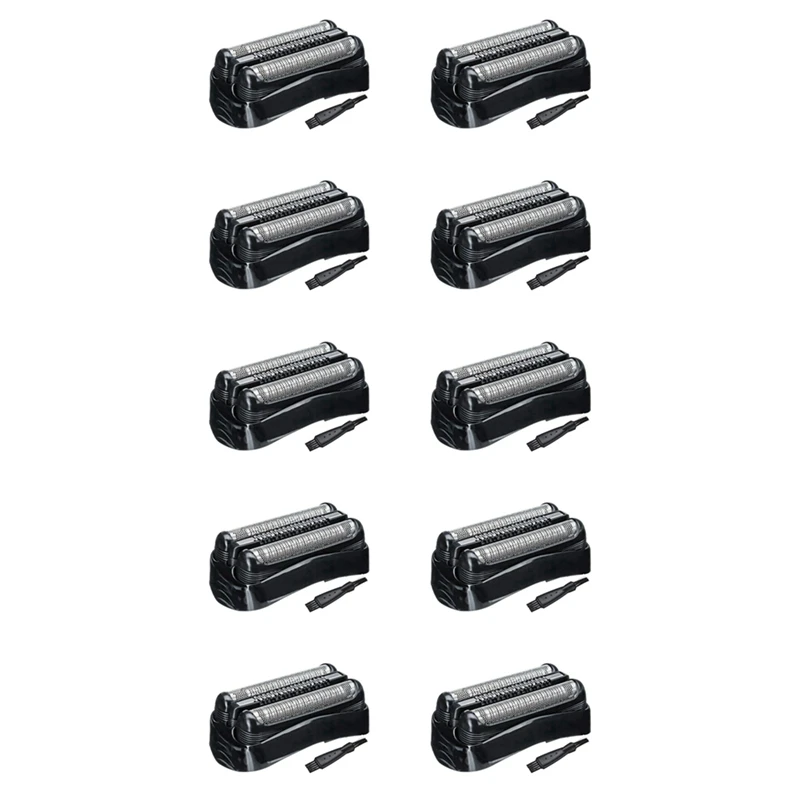 10X 21B Shaver Replacement Head For Braun Series 3 Electric Razors 301S,310S,320S,330S,340S,360S,3010S,3020S,3030S,3040