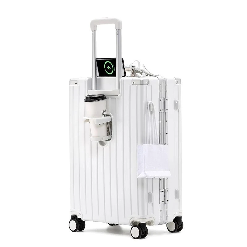 

Aluminum frame suitcase female 20 inch boarding silent universal wheel tie rod 24PC large capacity