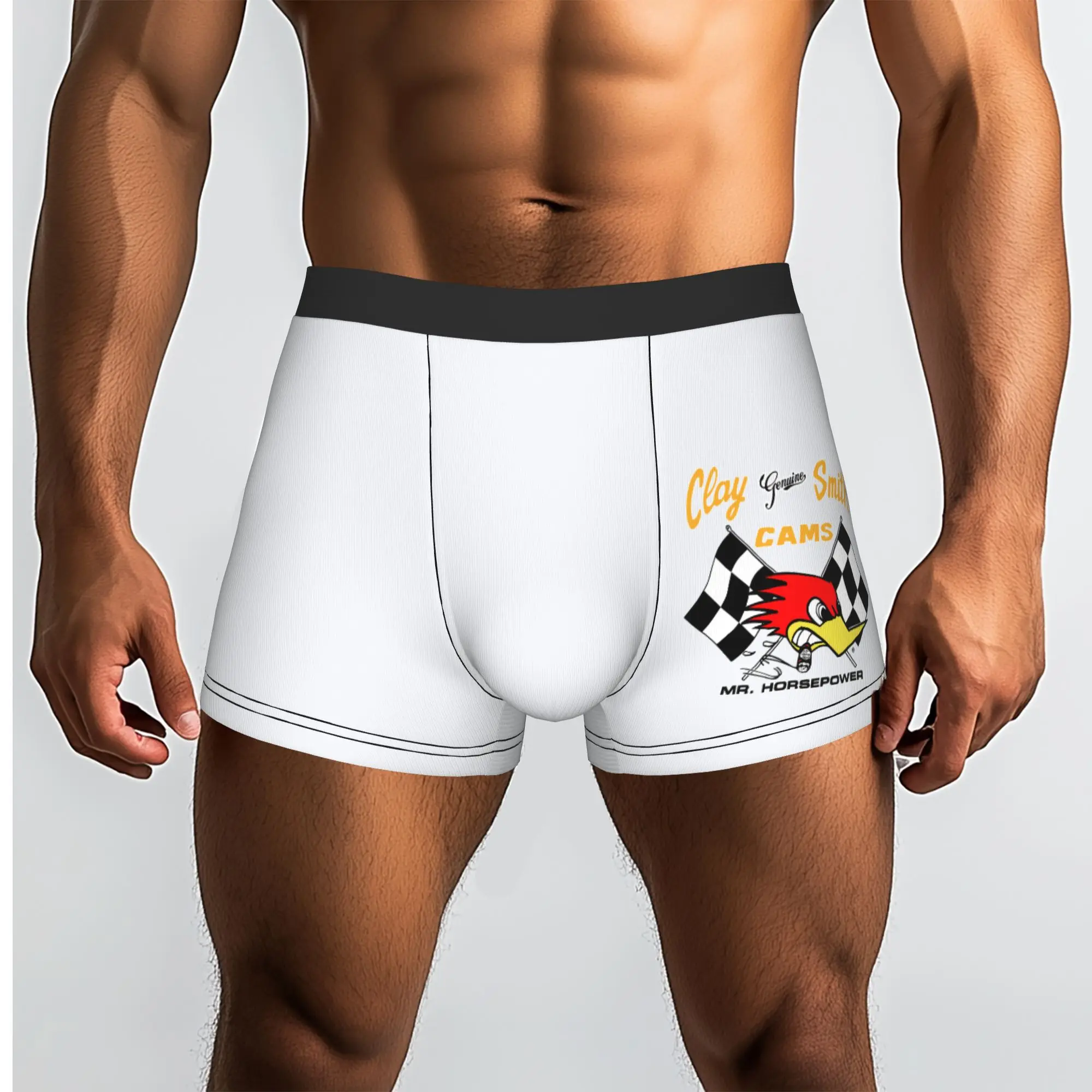 Customized Funny Clay Smith Cams Boxers Shorts Men's  Comfortable Mr. Horsepower Racing Motor Motocross  Briefs Underwear