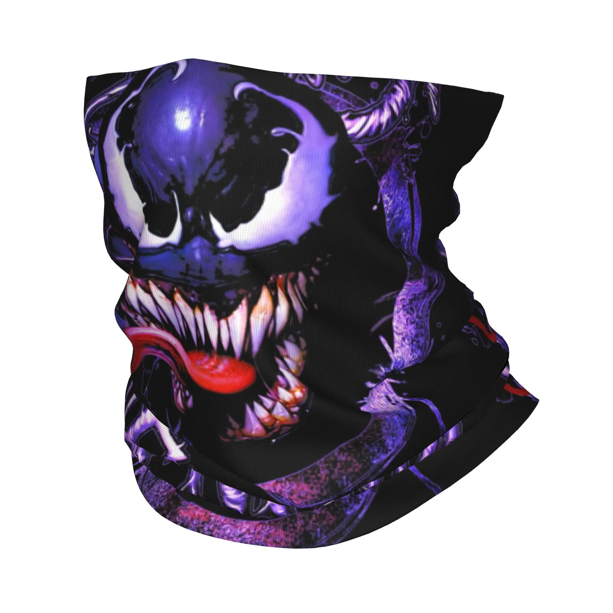 Spider-Man Venom Scary Face Dripping Vintage Portrait Bandana Neck Gaiter Magic Scarf Multi-use Headband Outdoor Sports for Men