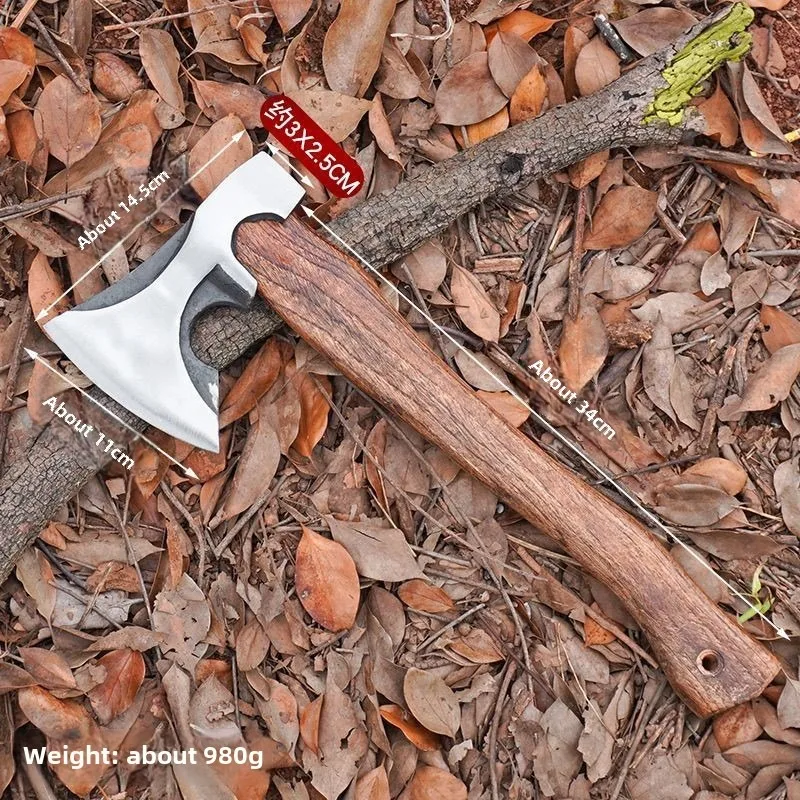 Forging Woodworking Hand Axe Axe Outdoor Firewood Portable Long Handle Camping Niman Airplane Axe Forging Mountain Axe