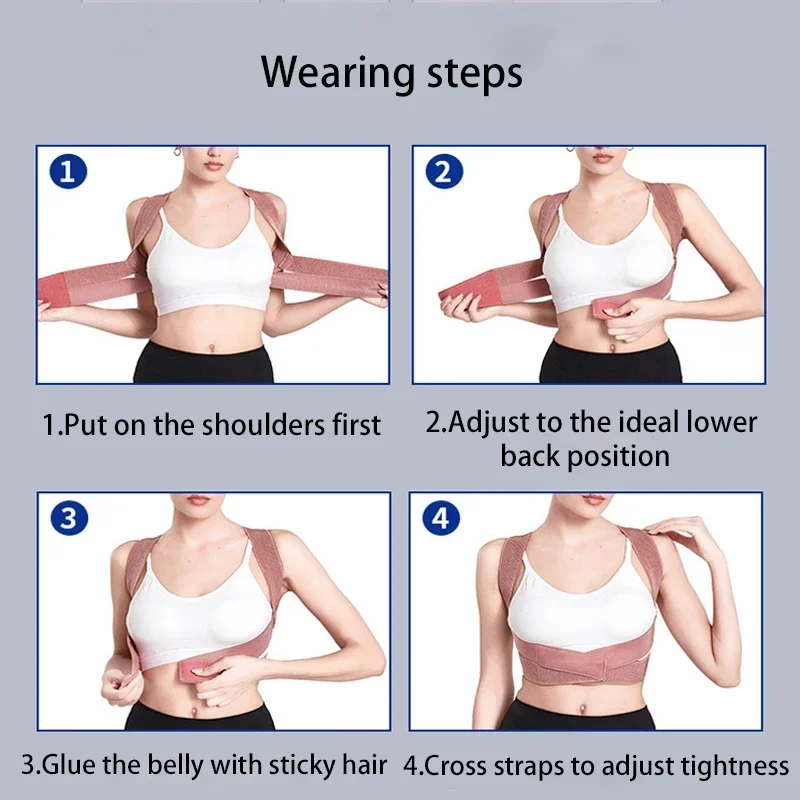 Hunchback Corrector for Adults,Invisible Posture Correction With Straps, Bent Waist, Chest and Neck Forward Tilt Correction Tool